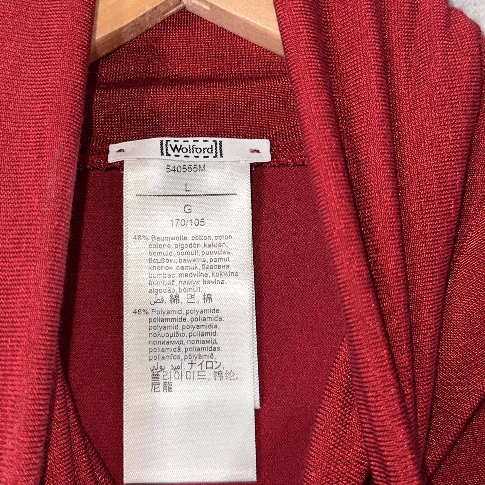 Wolford Wolford Turtleneck Top Womens Large Red Slim Jersey Shirt Size L / US 10 / IT 46 - 2 Thumbnail