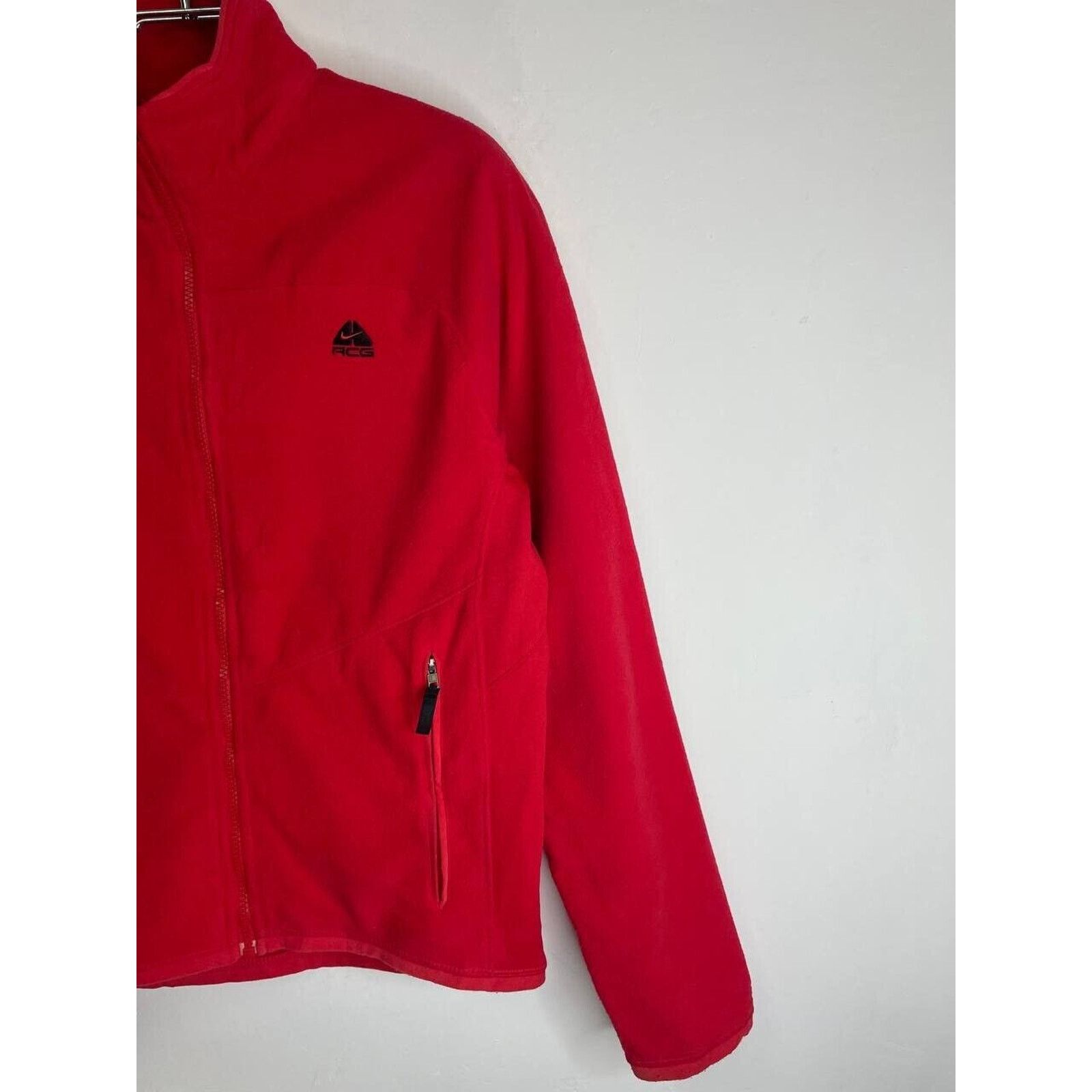 Nike × Vintage Vintage Nike ACG Red Fleece Jacket Outdoor Hiking Size US S / EU 44-46 / 1 - 3 Thumbnail