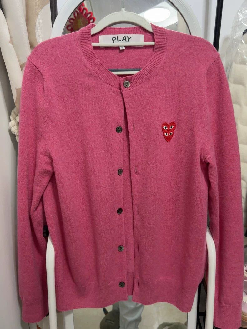 Comme des Garcons Comme Des Garcons Pink wool cardigan Size S / US 4 / IT 40 - 1 Thumbnail