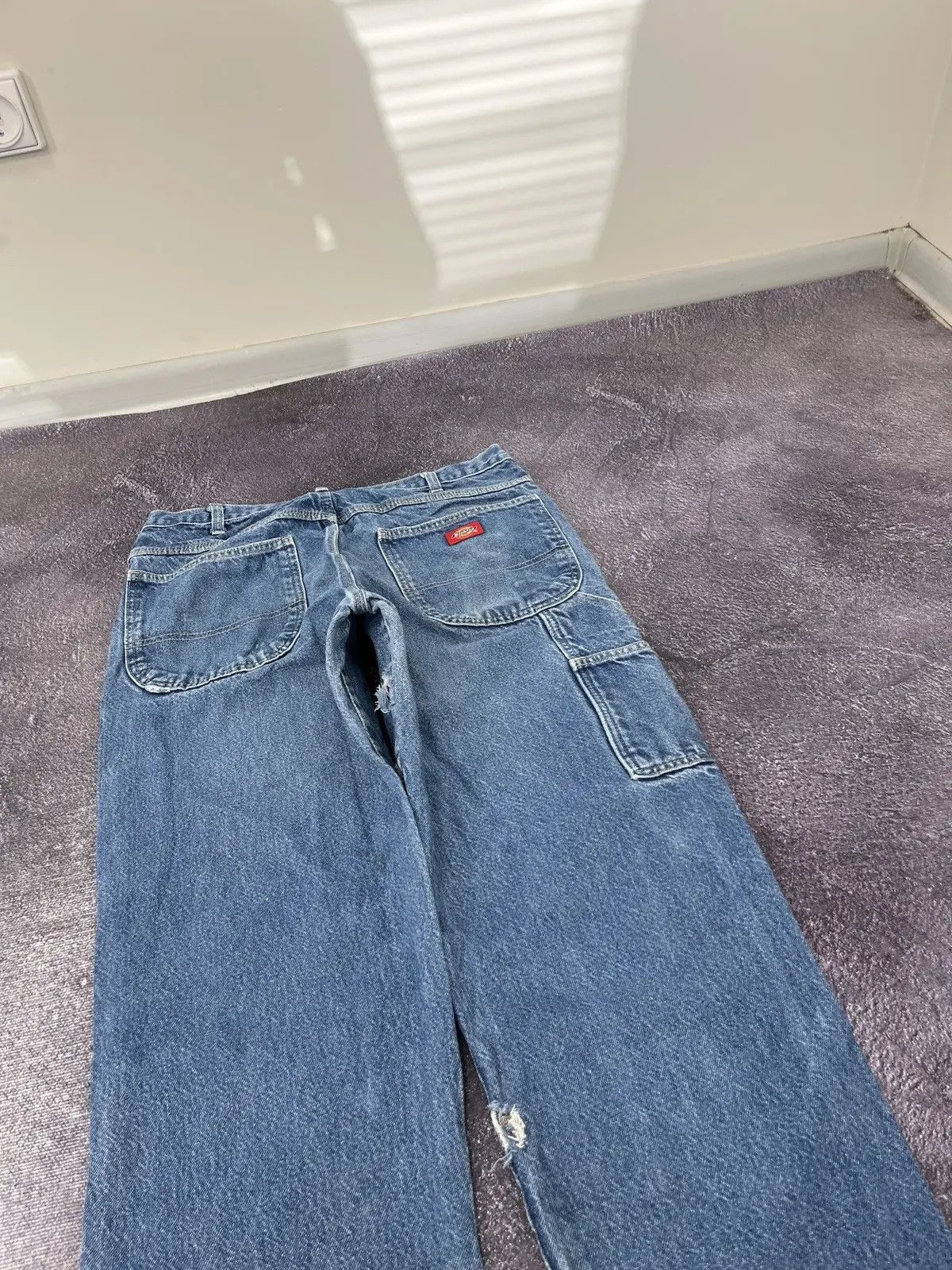 Dickies × Vintage Vintage Dickies USA Faded Blue Work Denim Hype Baggy Jeans Size US 33 - 5 Thumbnail