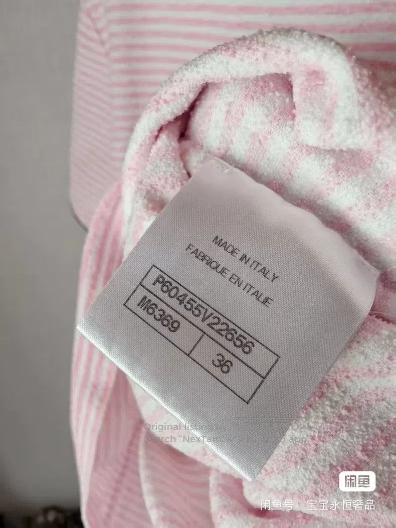 Chanel Chanel Pink striped short sleeves Size XS / US 0-2 / IT 36-38 - 2 Thumbnail