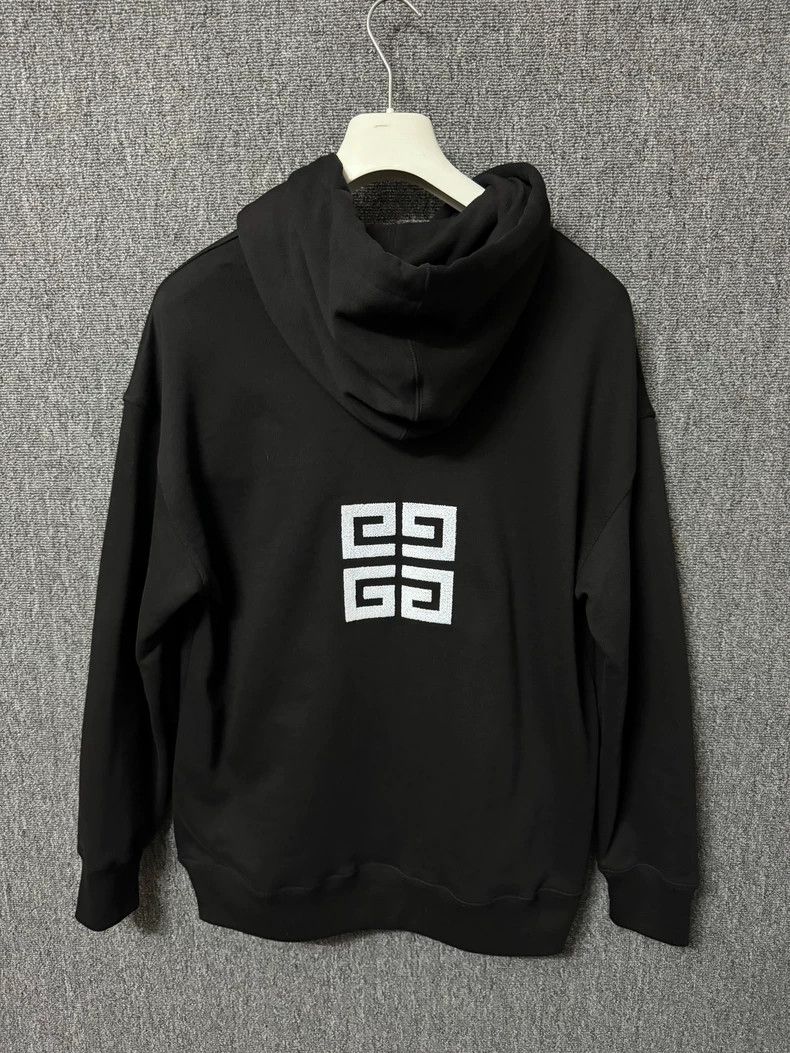 Givenchy Givenchy Classic Flocking Logo Letter Black Hooded Sweatsh Size US S / EU 44-46 / 1 - 2 Thumbnail