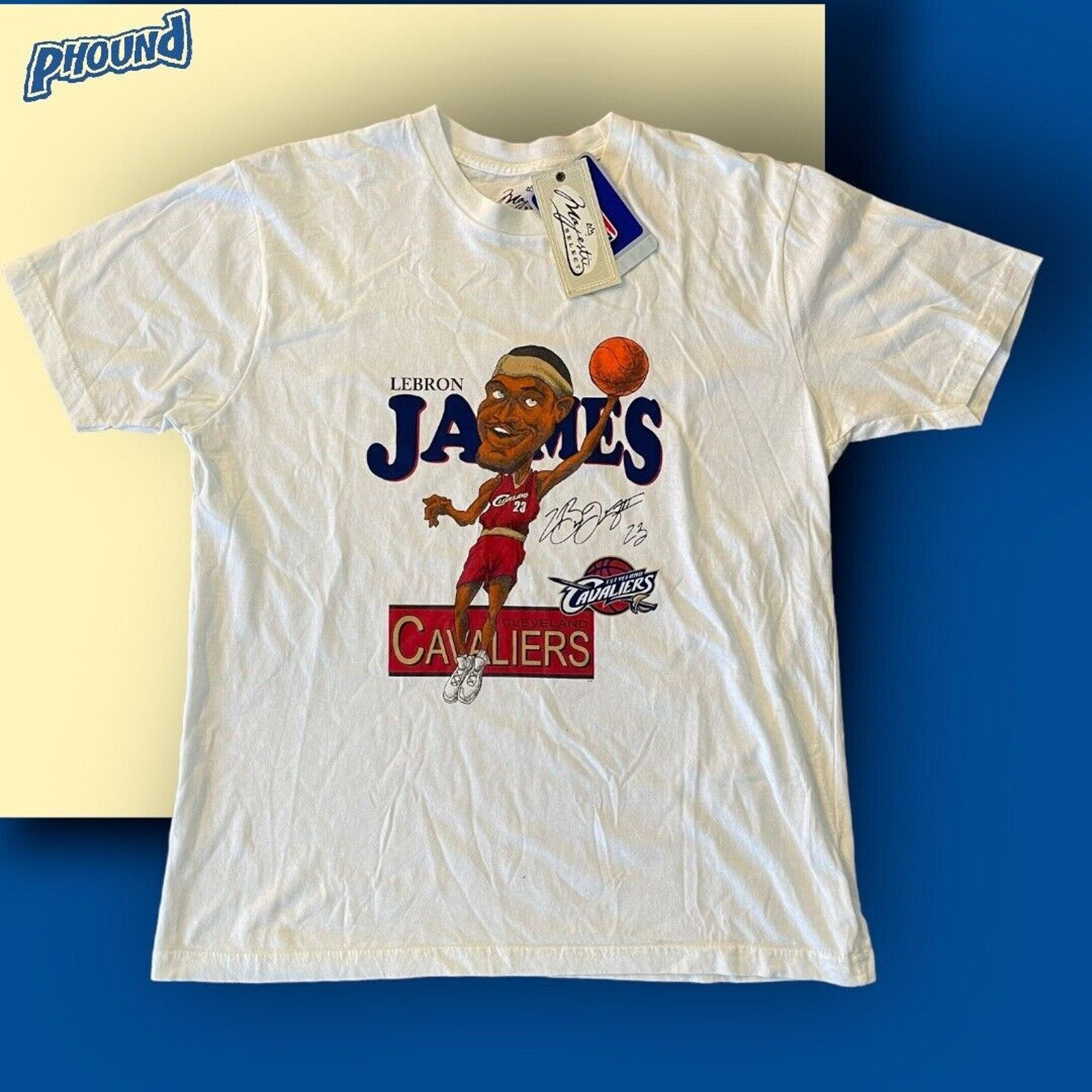 Majestic NWT LeBron James Cavs Caricature T-Shirt L Cleveland NBA Size US L / EU 52-54 / 3 - 1 Thumbnail