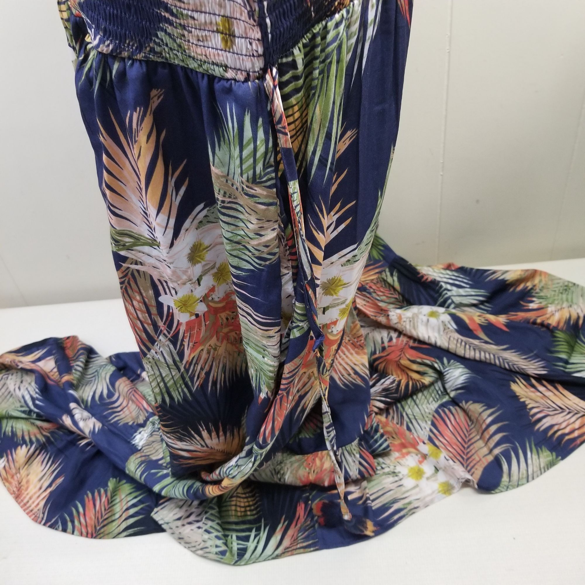 Other Terra Sky 3X Tropical Floral Dress Tiered Ruffle Sleeveless Size 3XL / US 20-22 - 5 Thumbnail