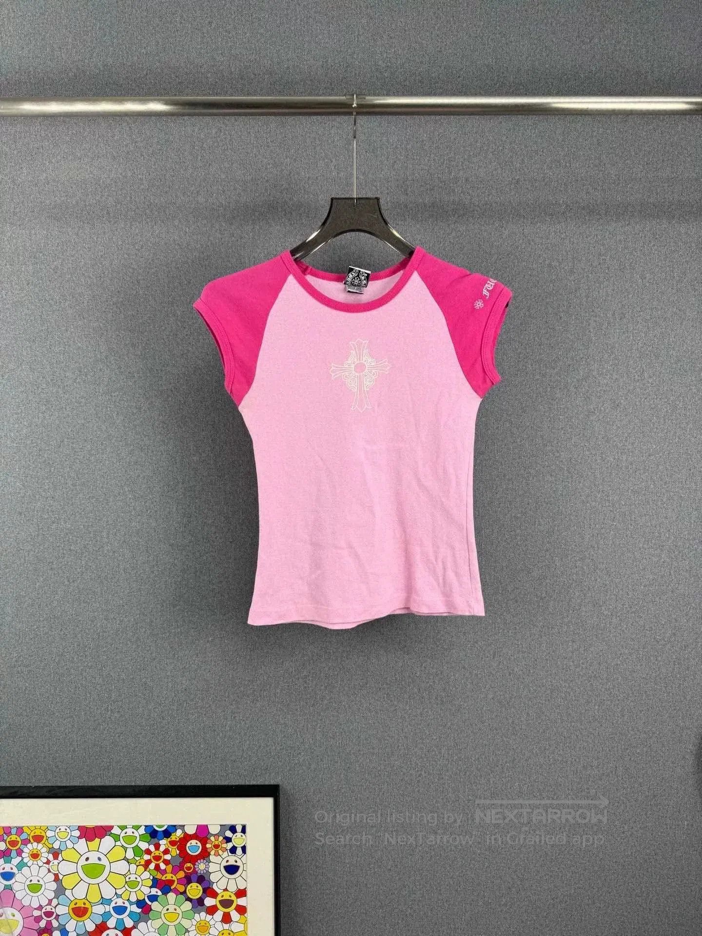 Chrome Hearts chrome hearts pink cross short sleeve top. Size M / US 6-8 / IT 42-44 - 1 Thumbnail