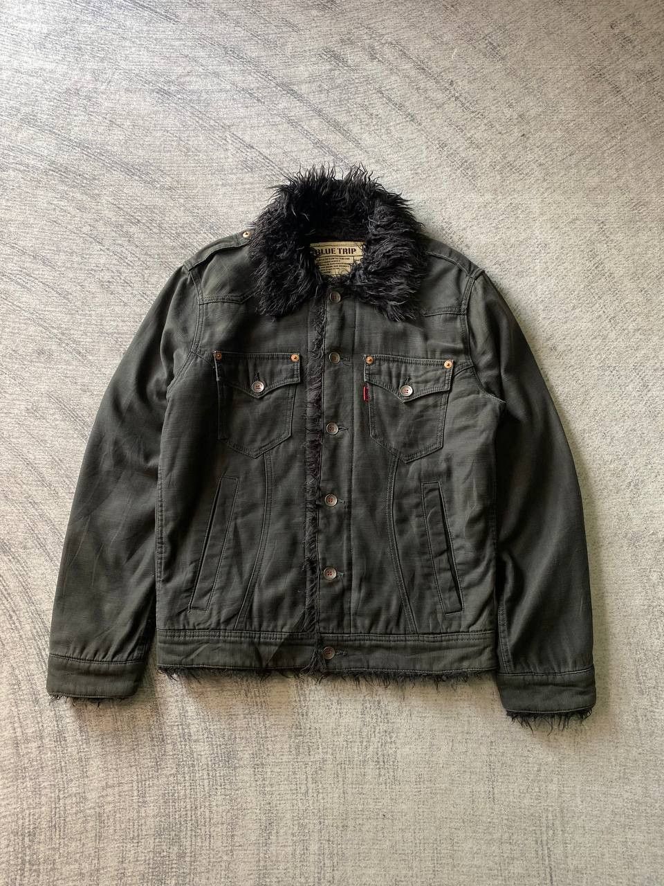 Edwin × Japanese Brand Edwin Trucker Jacket Faux Fur Lining Size US M / EU 48-50 / 2 - 1 Thumbnail