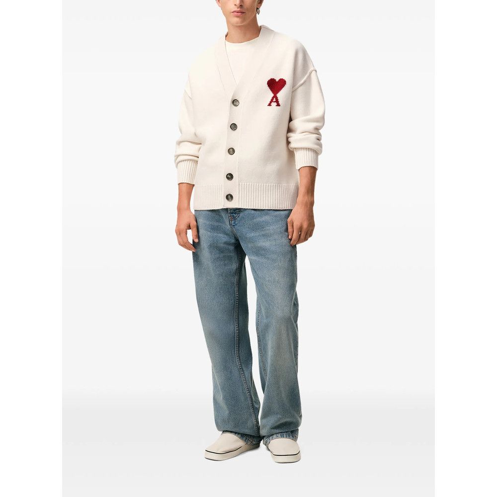 AMI Ami Paris NEUTRALS Sweaters & Knitwear - Cardigans Size US L / EU 52-54 / 3 - 1 Thumbnail