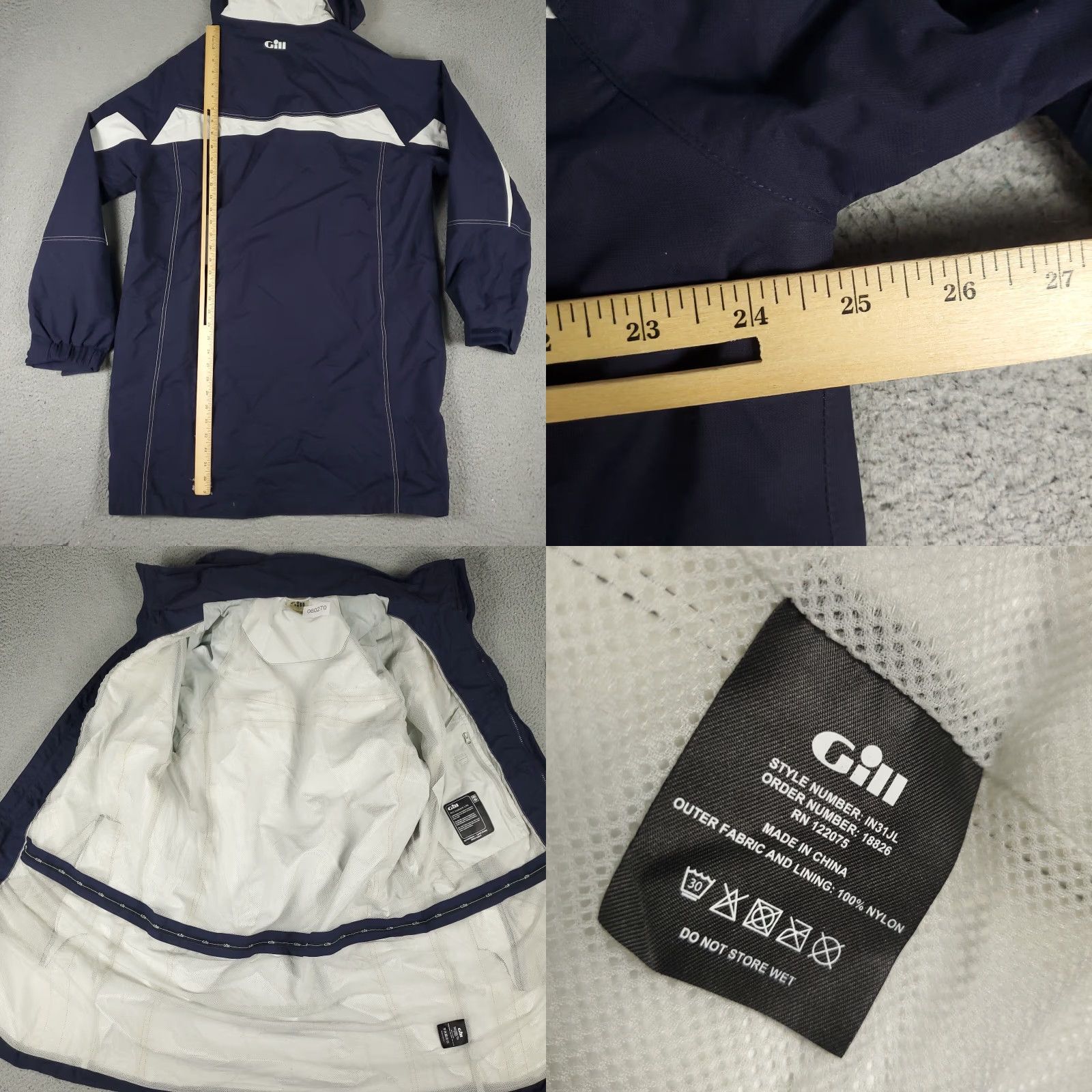 G-III G-III Men's XL Blue Nylon Long Full Zip Windbreaker Hoodie Jacket Size US XL / EU 56 / 4 - 8 Thumbnail