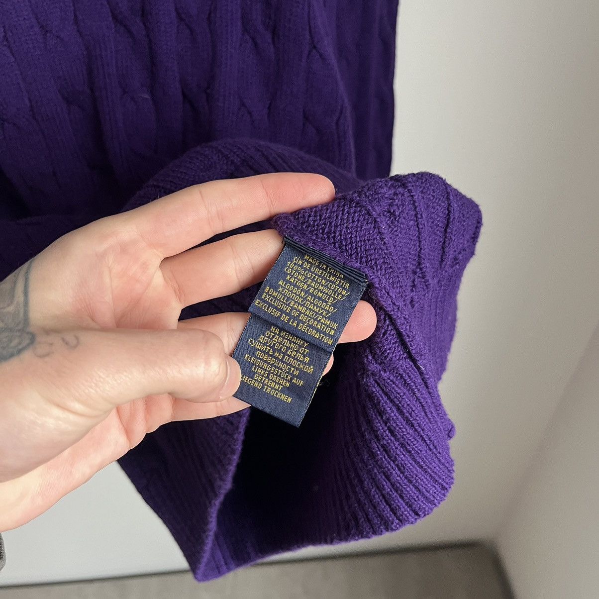 Polo Ralph Lauren Polo Ralph Lauren Purple Sweater S Size S / US 4 / IT 40 - 4 Thumbnail