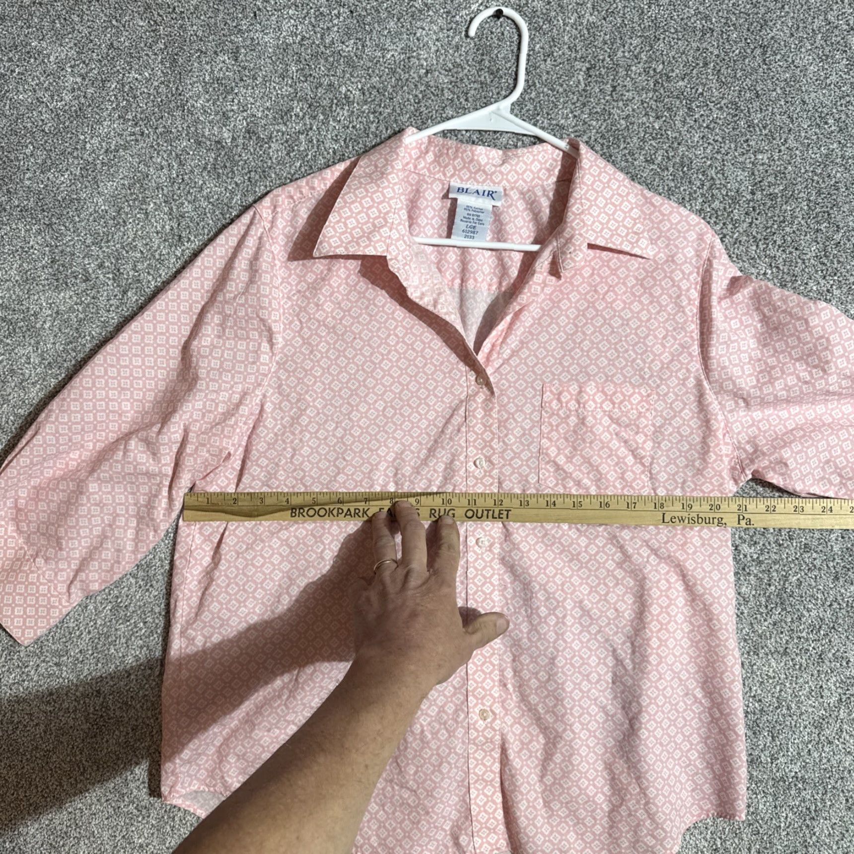 Blair Blair Top Womens Large Cottagecore Office Pastel Dainty Preppy Retro Button Up Size L / US 10 / IT 46 - 3 Thumbnail