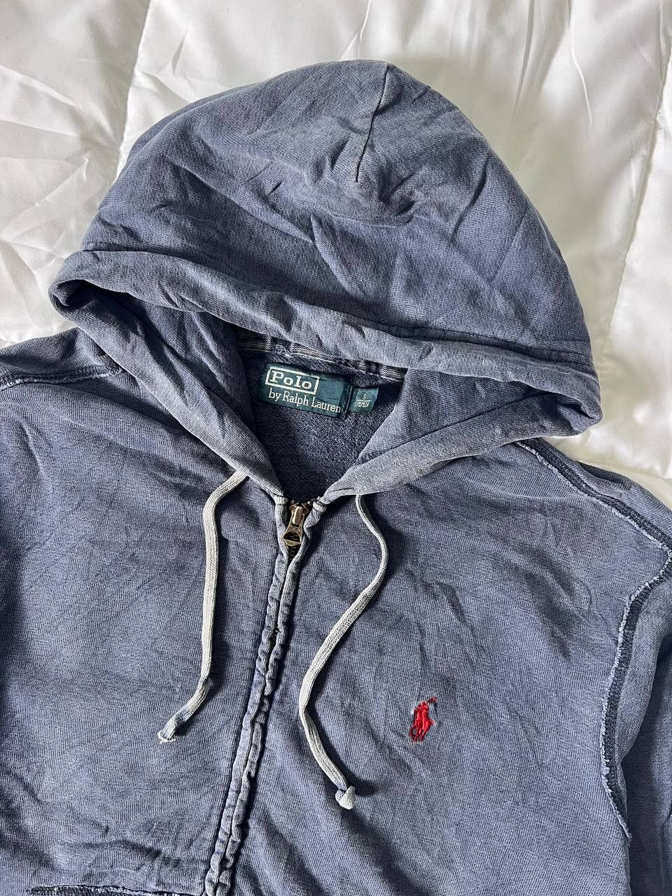 Polo Ralph Lauren × Ralph Lauren × Vintage Vintage Polo Ralph Lauren Hoodie Zipper Distressed Style Size US S / EU 44-46 / 1 - 4 Thumbnail