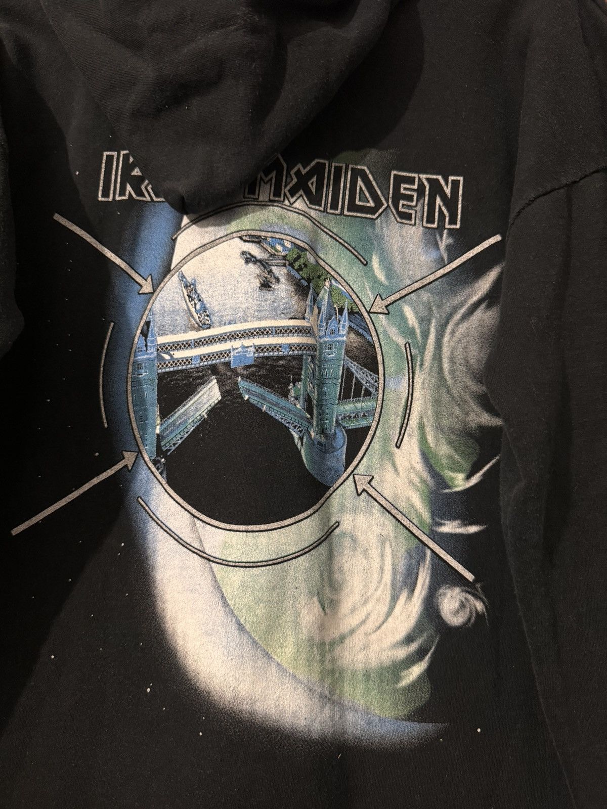Band Tees × Iron Maiden × Vintage Vintage Iron Maiden Brave New World Heavy Metal Band Hoodie Size US L / EU 52-54 / 3 - 6 Thumbnail
