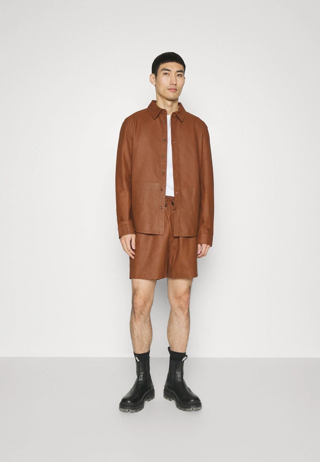 Other !DS! SS23 Studio ID Andrew Brown Leather Shirt Size US M / EU 48-50 / 2 - 3 Thumbnail