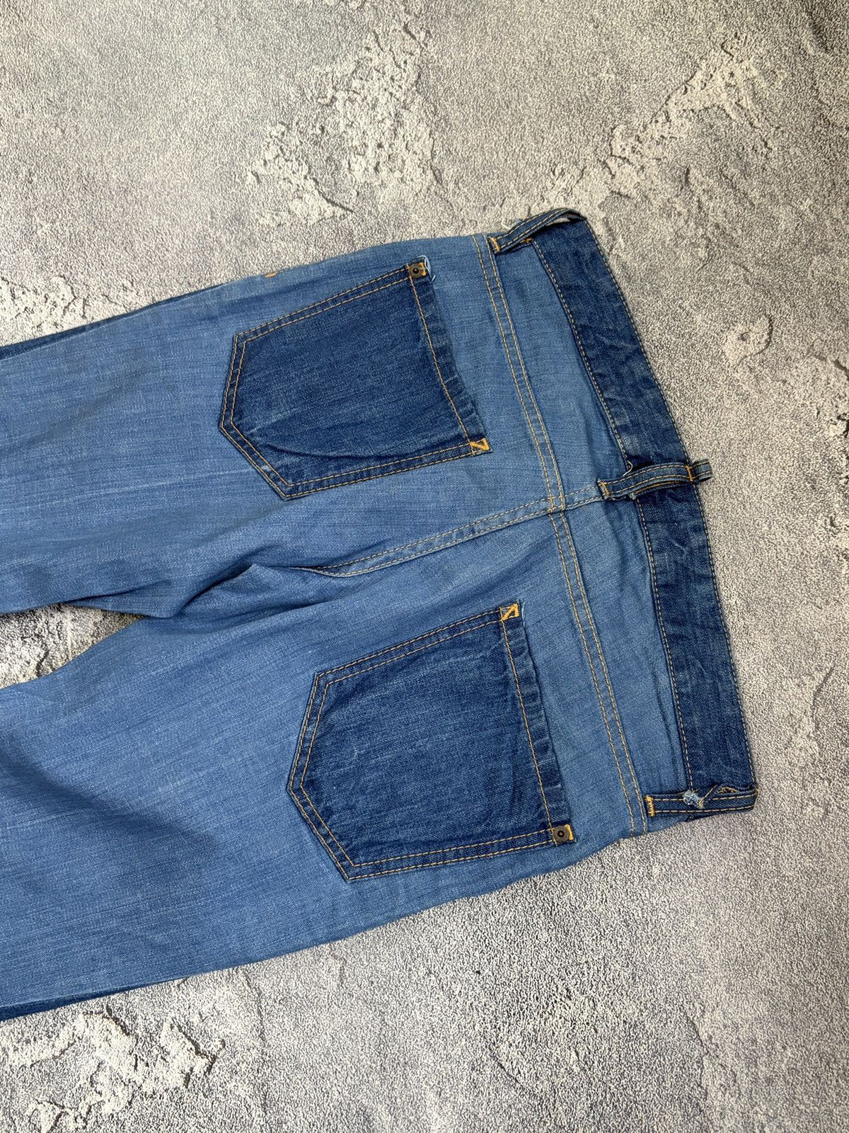 Dsquared2 **DSQUARED2 FW17 Two Tone Paneled Slim Jeans Blue Denim Size US 30 / EU 46 - 7 Thumbnail