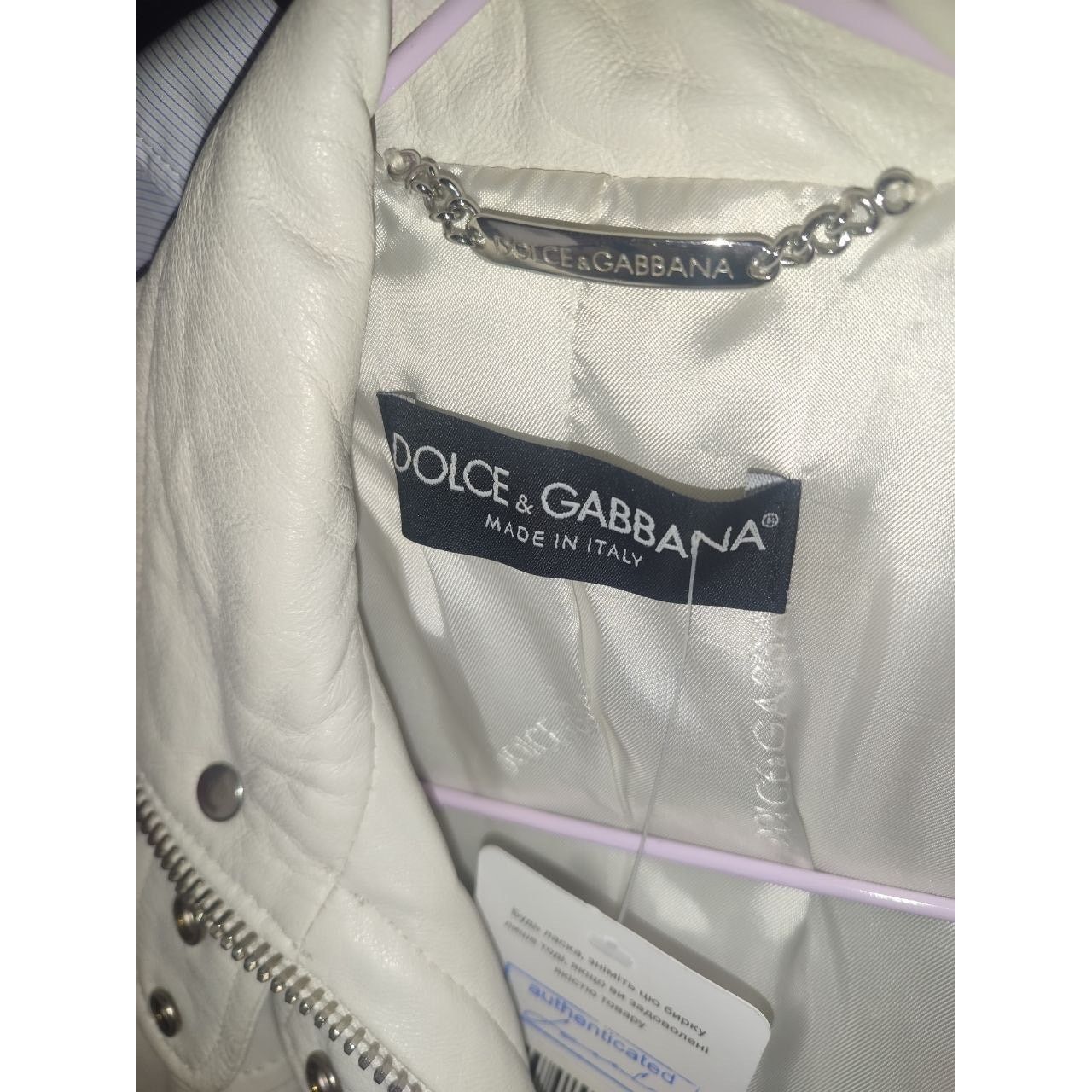 Dolce & Gabbana Dolce & Gabbana White Leather Jacket IT 40 / S Size S / US 4 / IT 40 - 5 Thumbnail