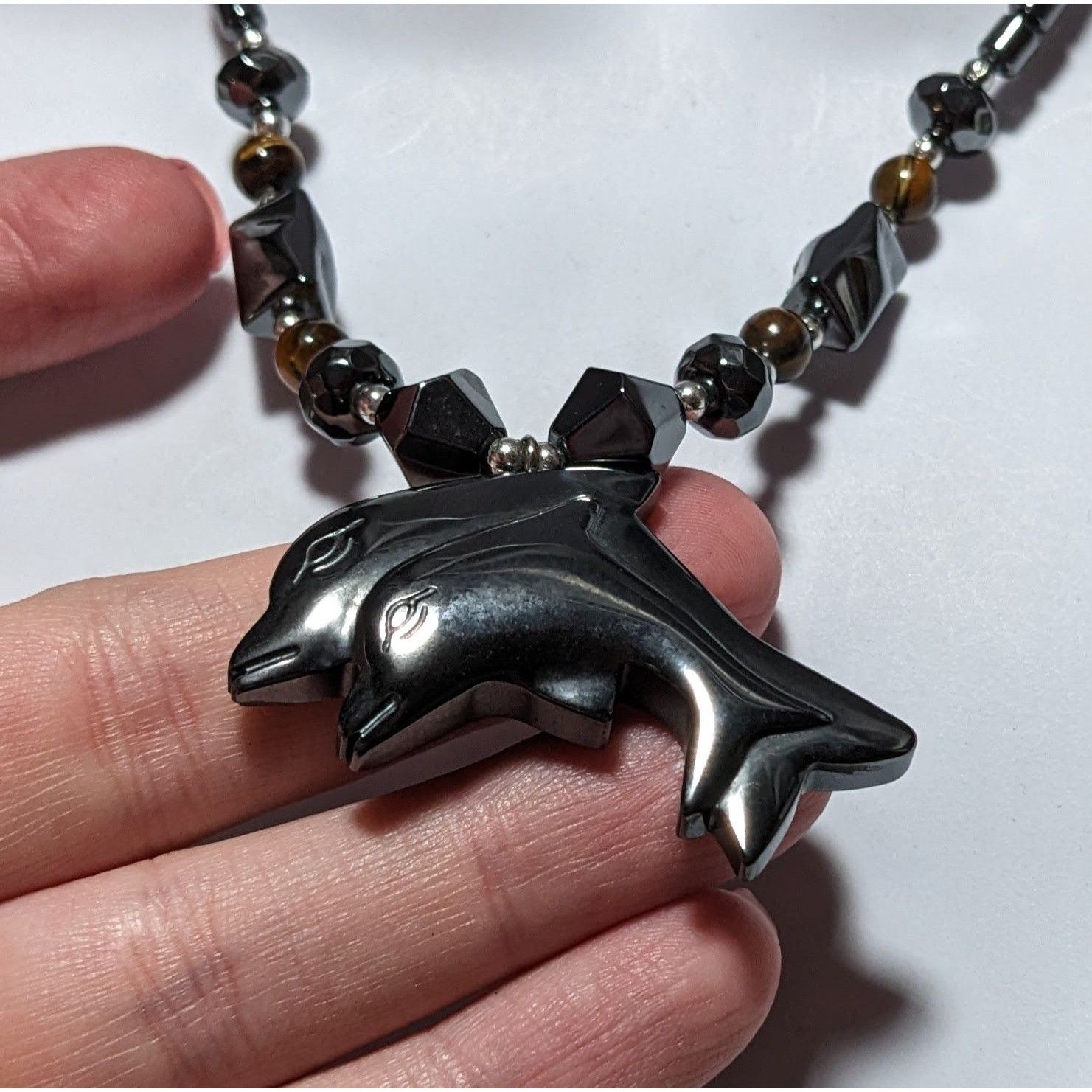 Other Hematite Dolphin Necklace Size ONE SIZE - 4 Thumbnail