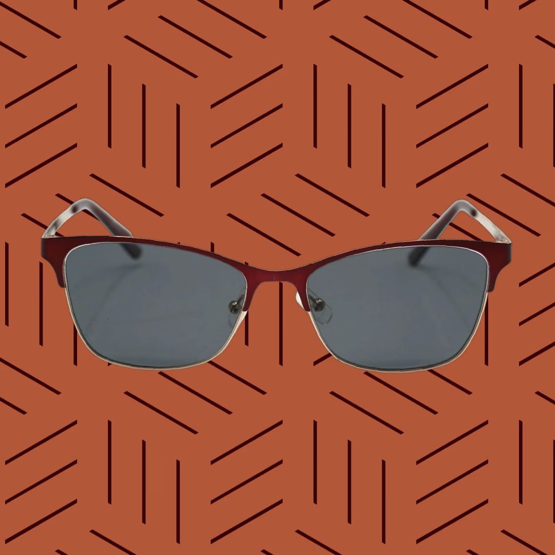 Vintage Marchon NYC Sunglasses M-4009 601 Matte Bordeaux Gold Cat Eye 53-16-140 Size ONE SIZE - 1 Thumbnail