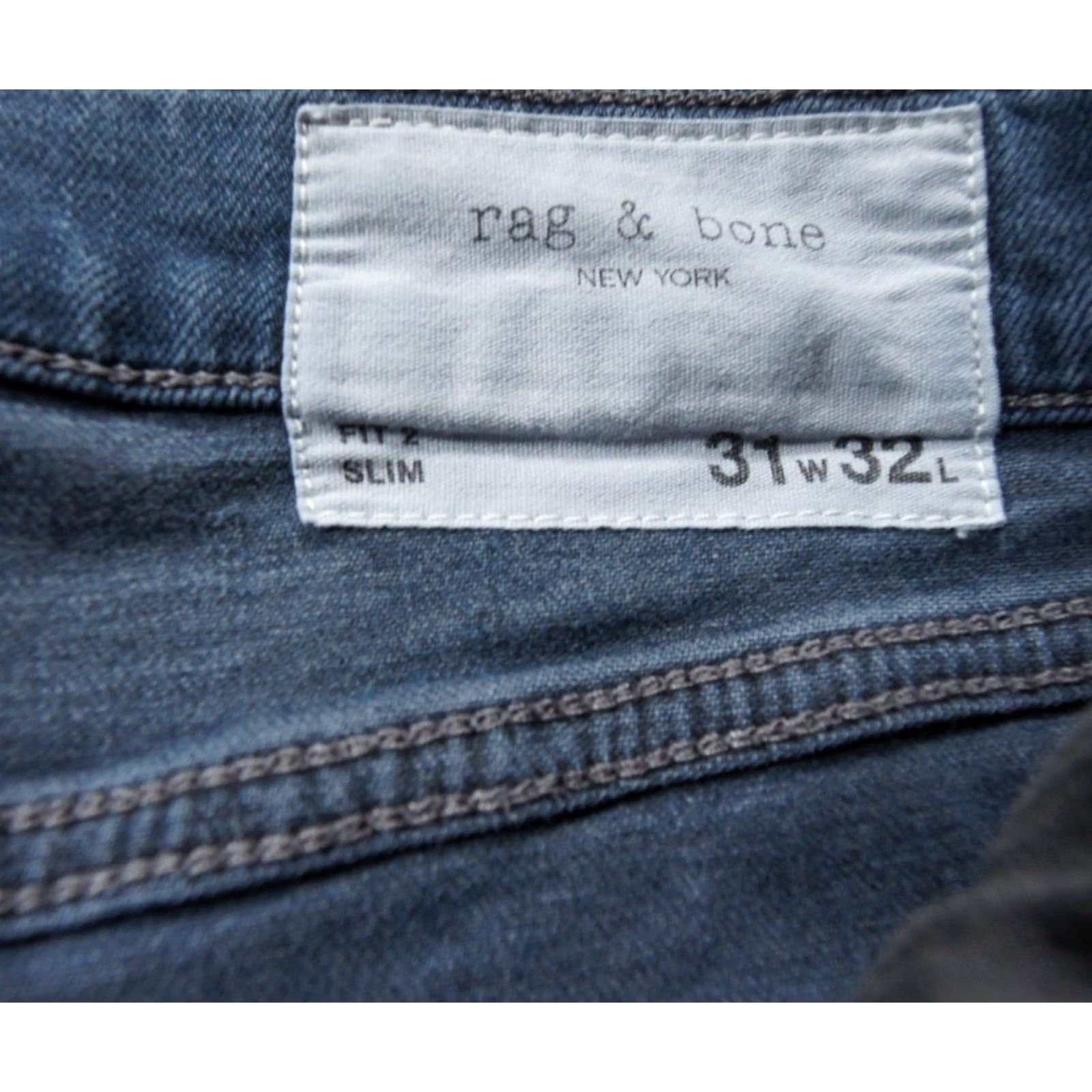 Rag & Bone rag & bone Jeans Mens 31x31 Blue Denim Slim Fit 2 Casual Adult Designer Jeans Size US 31 - 6 Thumbnail