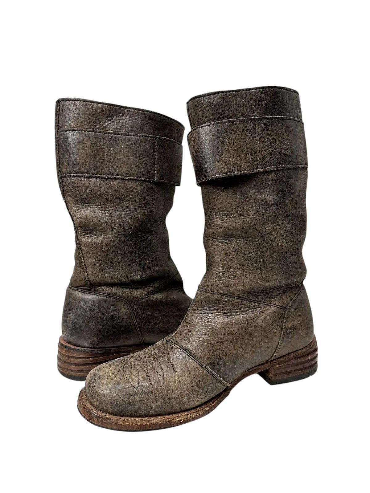 If Six Was Nine Leather Boots Vintage IfSixWasNine Guidi Style Margiela Vibe Size US 9 / IT 39 - 11 Thumbnail