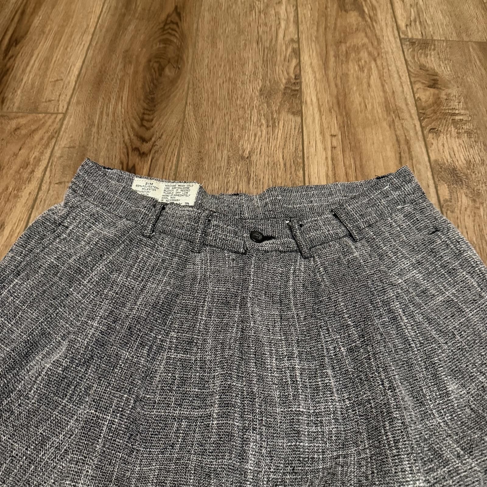 Other Vintage 80s Grey Textured Trousers Distressed Size 31 Size US 31 - 4 Thumbnail