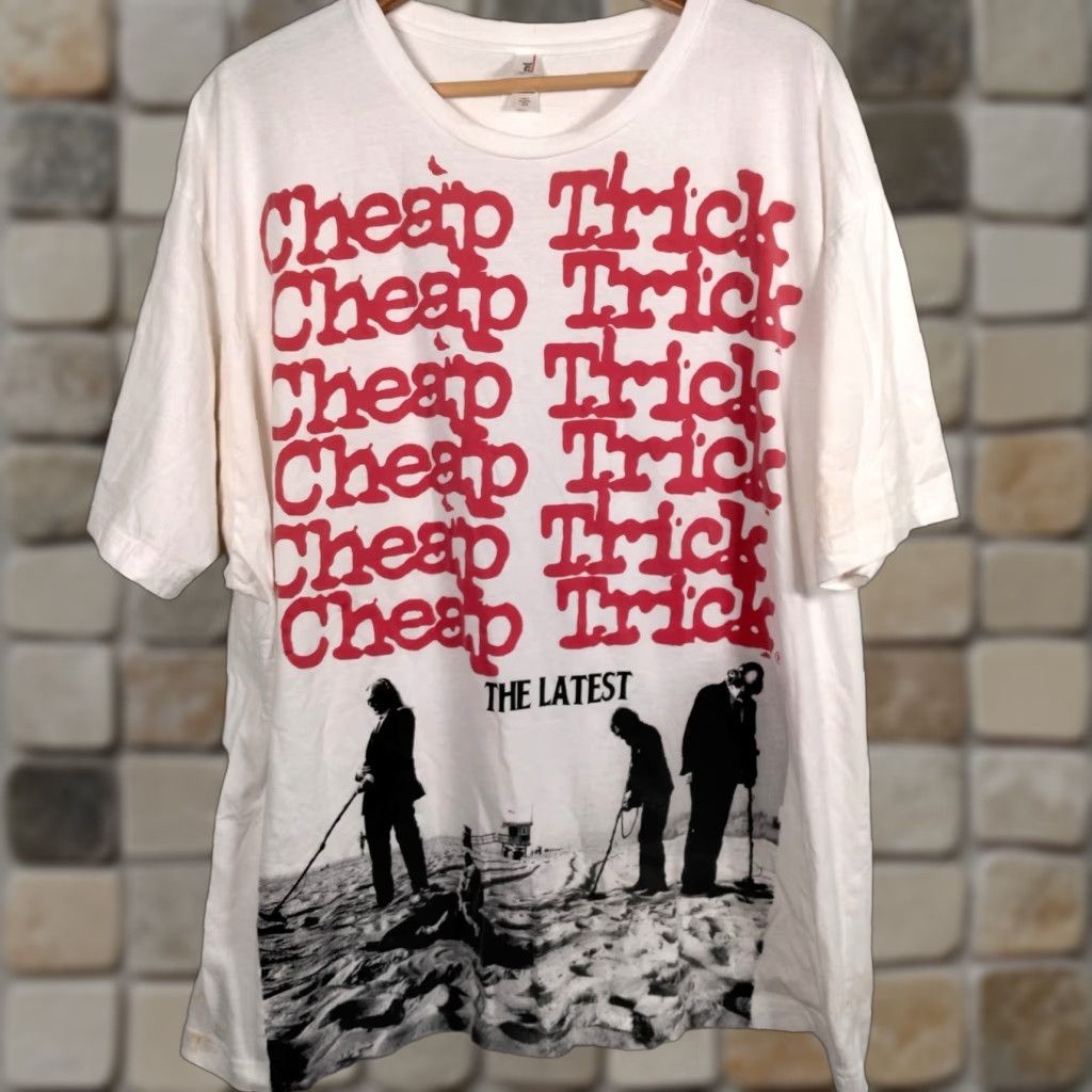 Anvil VINTAGE Cheap Trick Band T-Shirt 2X Men Cotton Short Sleeve Crew Neck Summer Tour 2009 Graphic White Size US XXL / EU 58 / 5 - 1 Thumbnail
