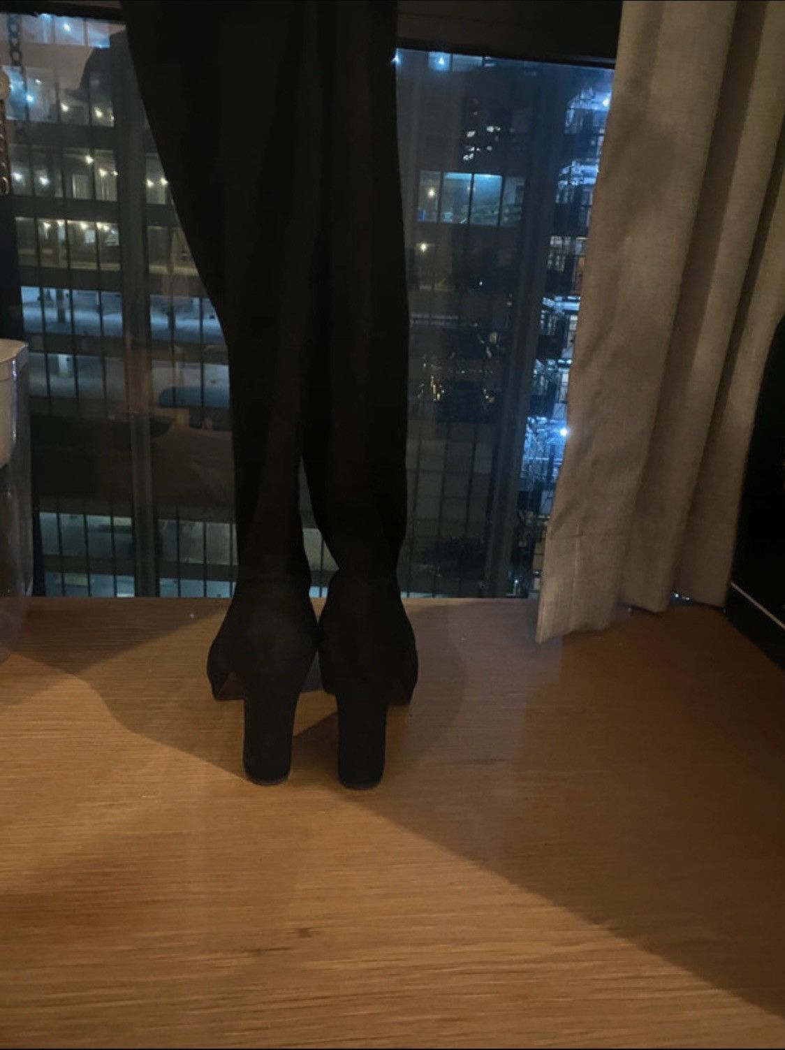 Nordstrom Overknees Boots Heels black Size US 6.5 / IT 36.5 - 2 Thumbnail