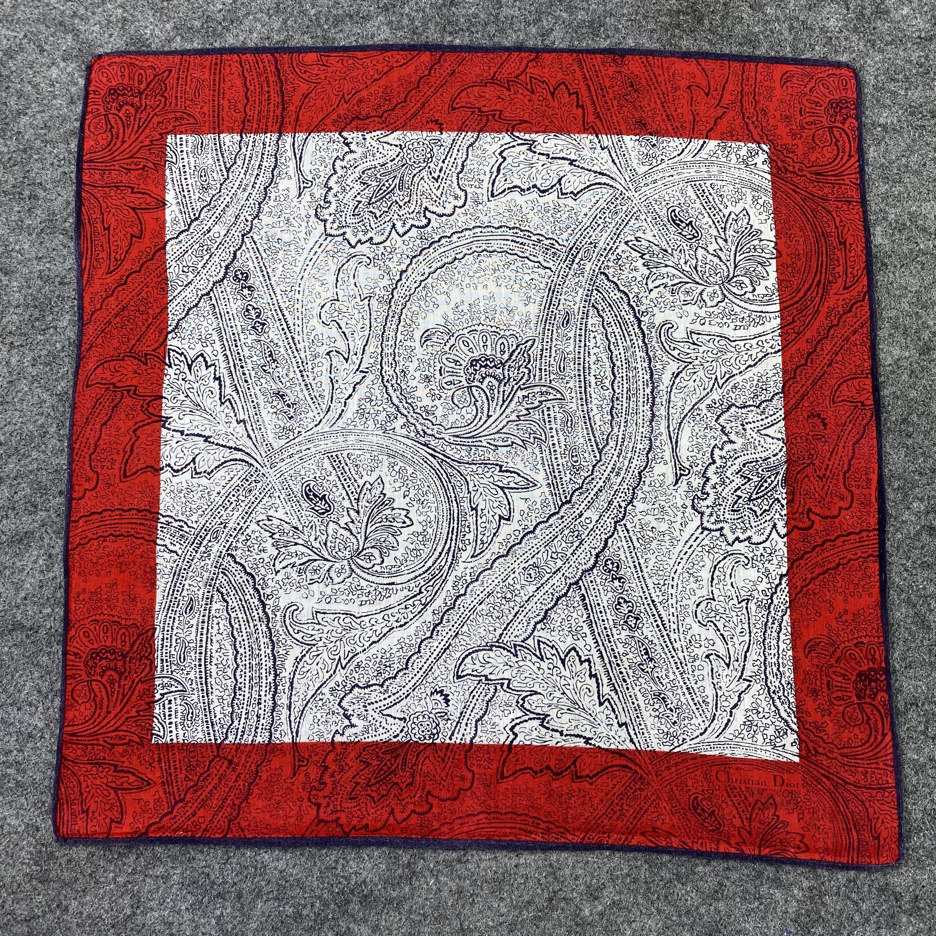 Designer Christian Dior Handkerchief / Bandana / Neckerchief -B647 Size ONE SIZE - 3 Thumbnail