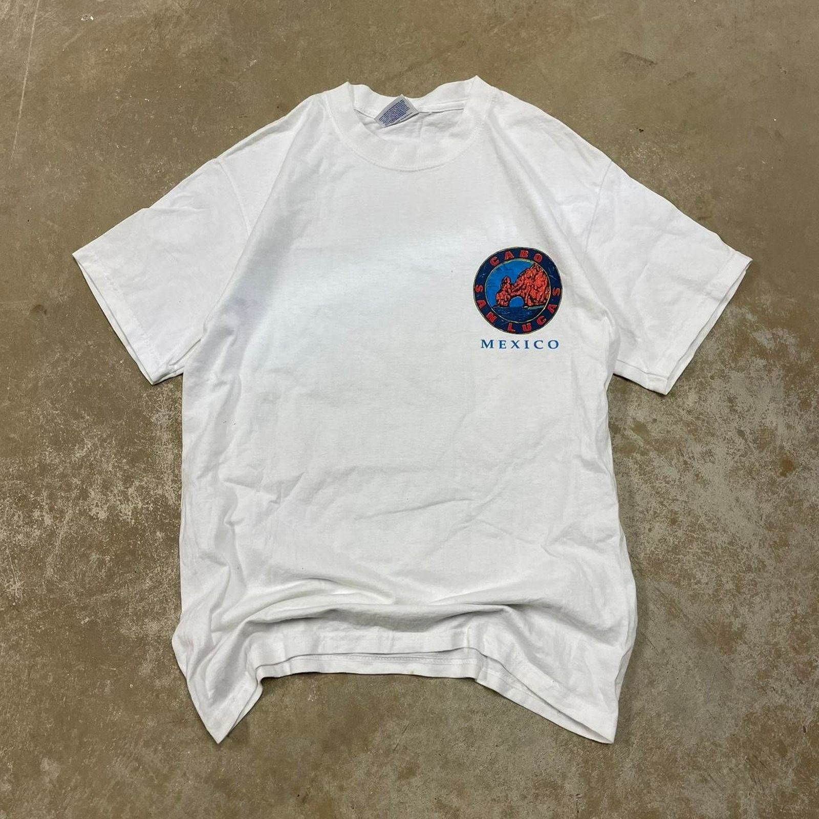 Hanes 90s Cabo San Lucas Mexico white cotton tee Size small Size US S / EU 44-46 / 1 - 2 Thumbnail