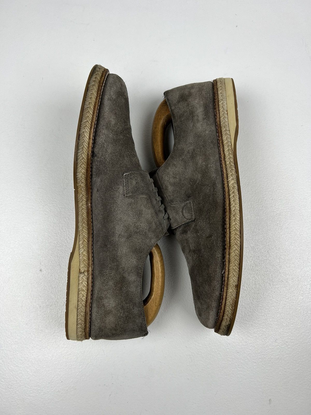 Prada PRADA Derby Suede Chukka Shoes Lace Up Vintage Beige Men’s Size US 9 / EU 42 - 10 Thumbnail
