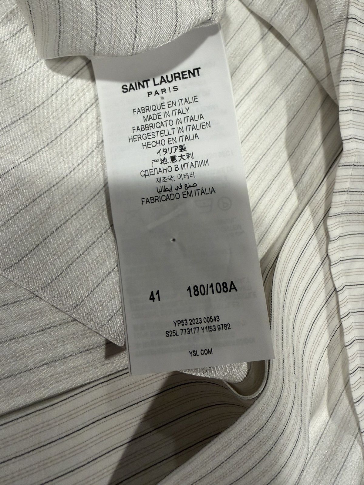 Saint Laurent Paris Saint laurent silk shirt. 41/16. $1700 Size US L / EU 52-54 / 3 - 10 Thumbnail
