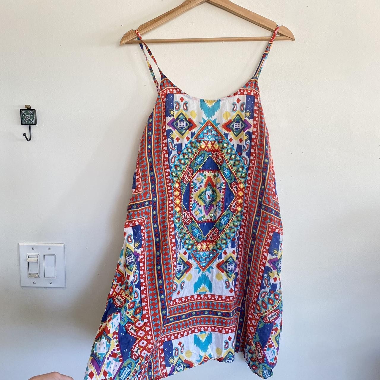 Vintage LAJE MINI DRESS SUMMER BOHEMIAN SIZE MEDIUM Size M / US 6-8 / IT 42-44 - 3 Thumbnail
