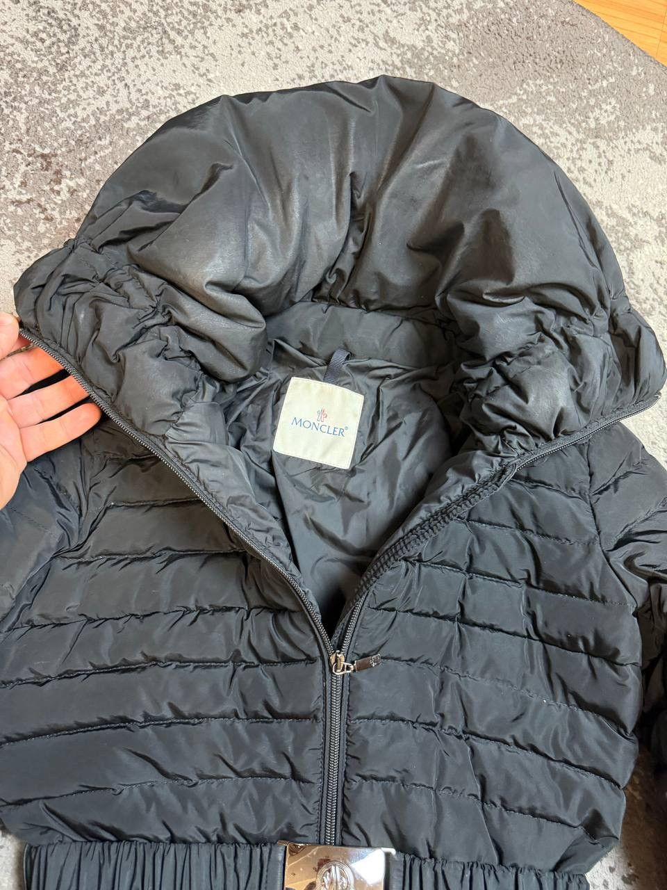 Moncler MONCLER DURACE Down Puffer Coat Jacket Black Big Collar Size XS / US 0-2 / IT 36-38 - 10 Thumbnail