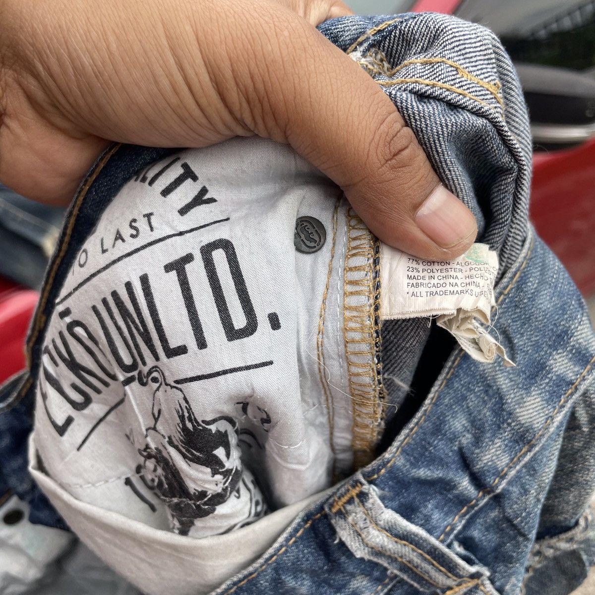 Ecko Unltd. Vintage Ecko Unltd Distressed Denim Jeans Size US 34 / EU 50 - 6 Thumbnail