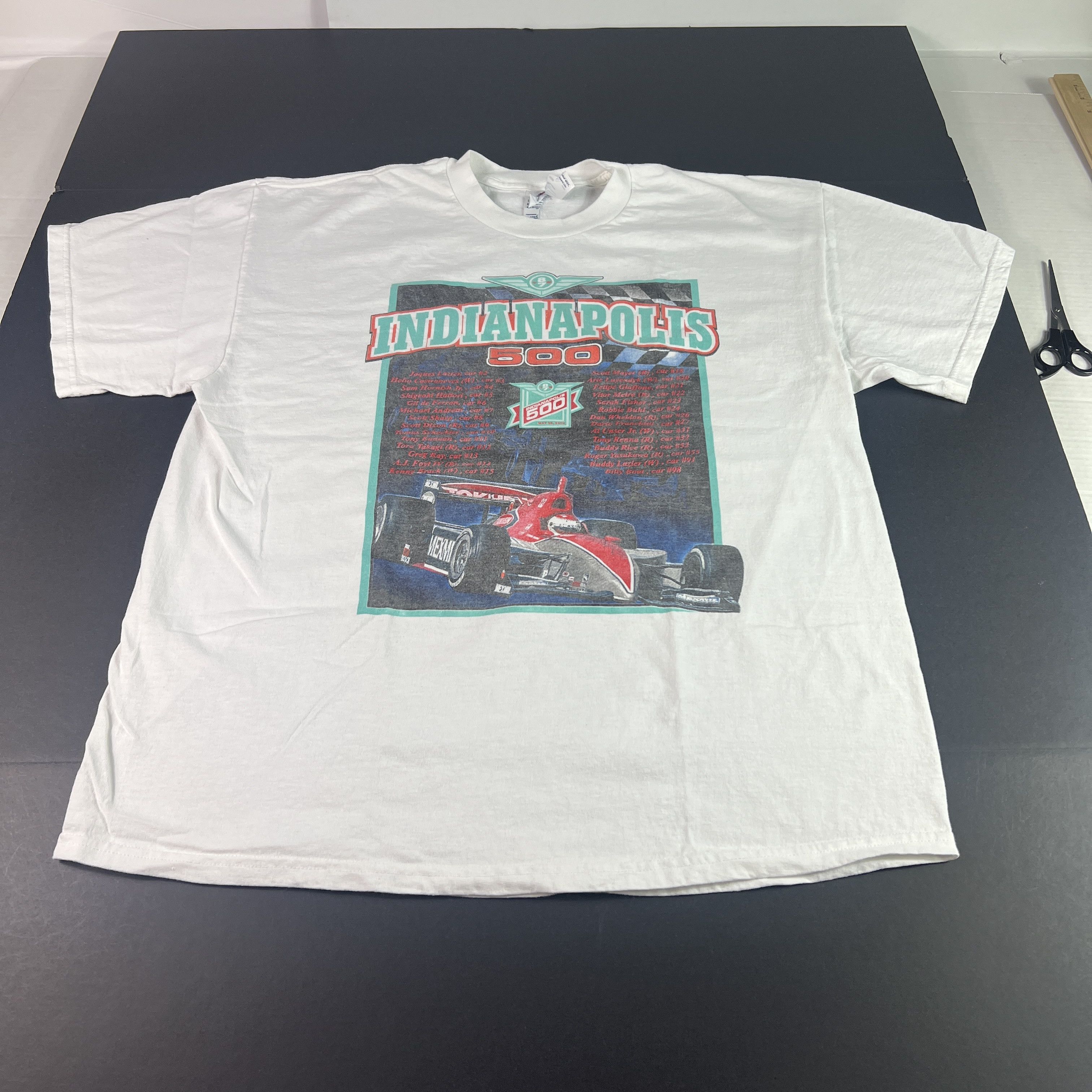 Delta Y2K Indianapolis 500 Racing Shirt Roll Call Graphic Tee Size US L / EU 52-54 / 3 - 1 Thumbnail