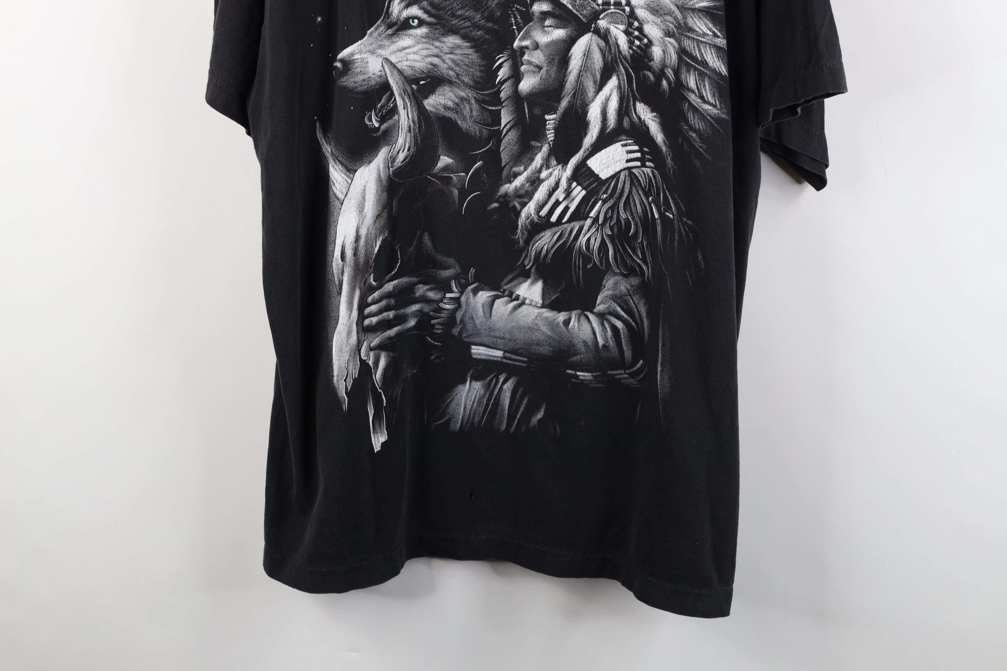 Vintage Vintage 90s Streetwear Wolf Eagle All Over Print T-Shirt Size US XXL / EU 58 / 5 - 3 Thumbnail