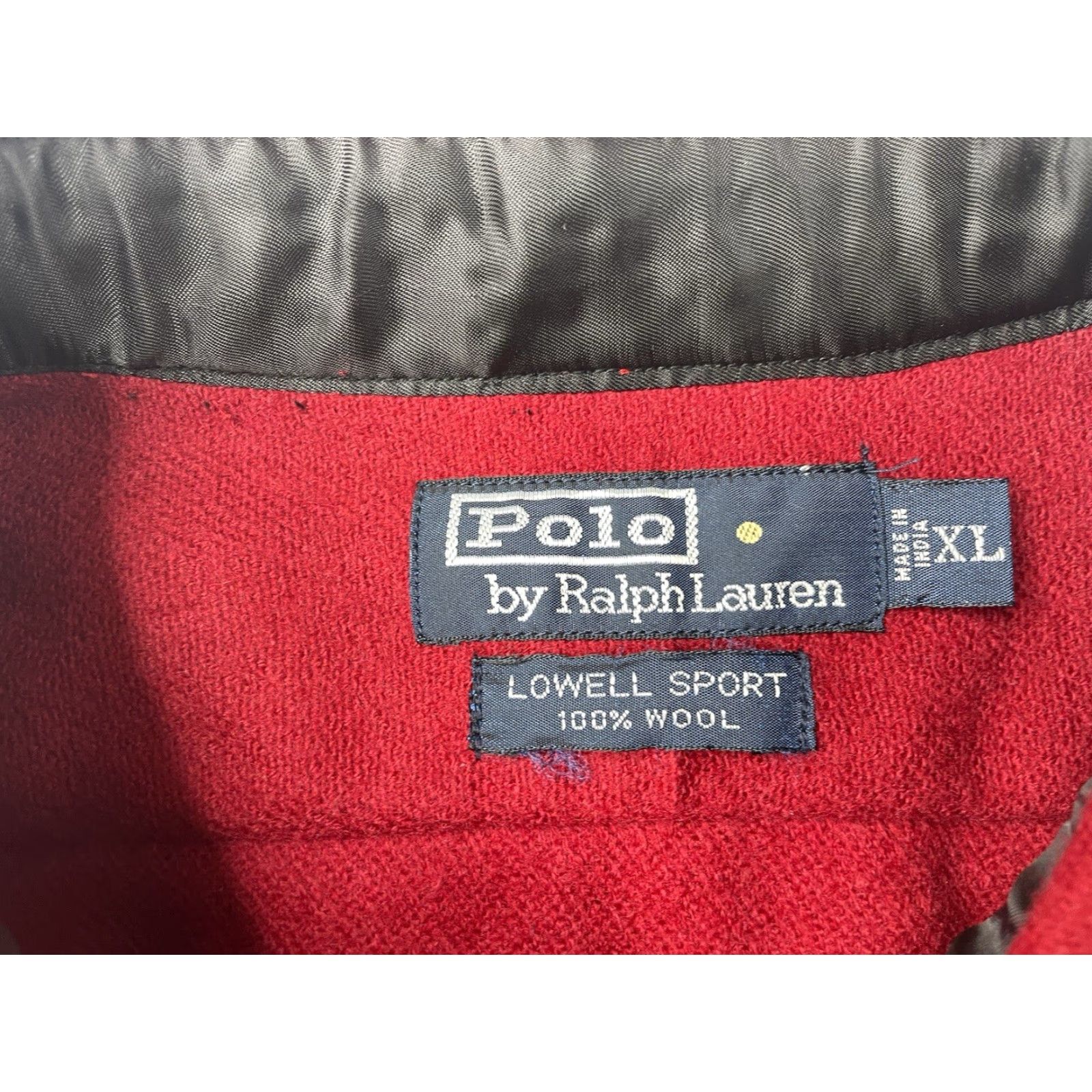 Polo Ralph Lauren VINTAGE Polo Ralph Lauren Shirt Mens XL Red Wool Flannel Heavyweight Button-Front Polo Ralph Lauren Shirt Size US XL / EU 56 / 4 - 3 Thumbnail