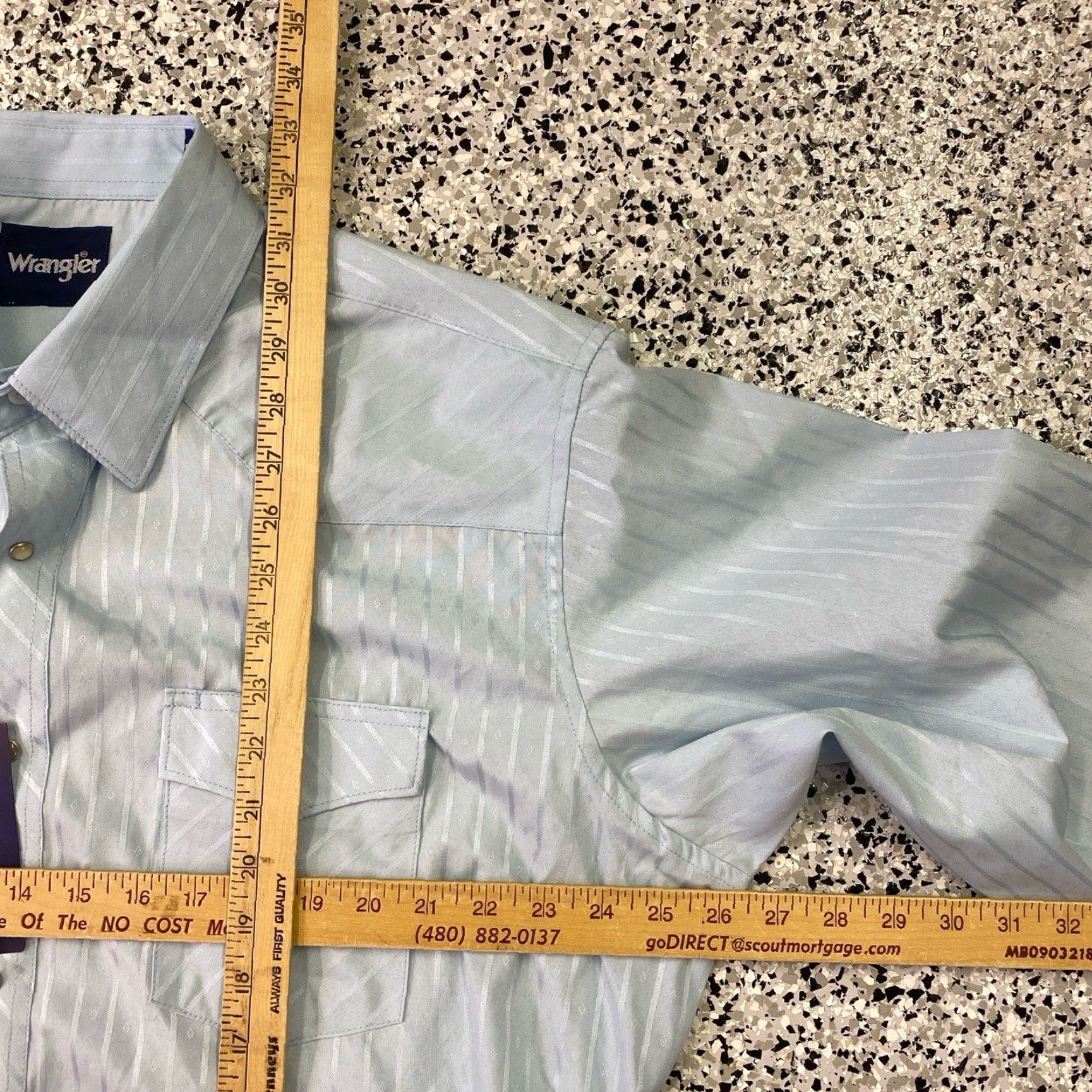 Wrangler VINTAGE Wrangler Western Shirt Mens XL Blue Pearl Snap Long Sleeve NWT Size US XL / EU 56 / 4 - 3 Thumbnail