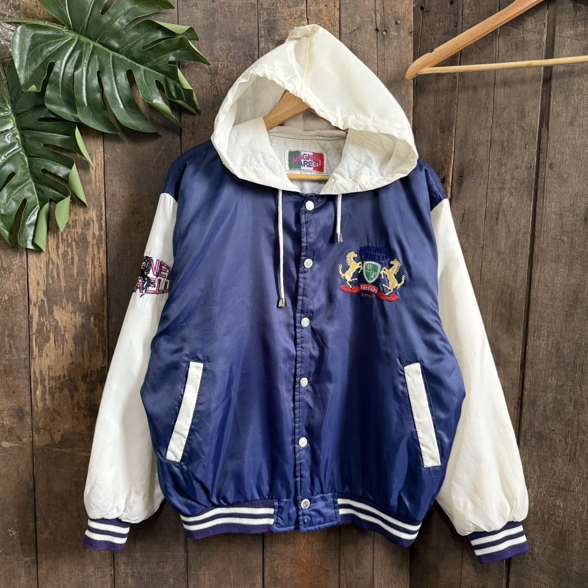 Ferrari Vintage Ferrari Magneti Marelli Bomber Hooded Jacket Size US M / EU 48-50 / 2 - 1 Thumbnail