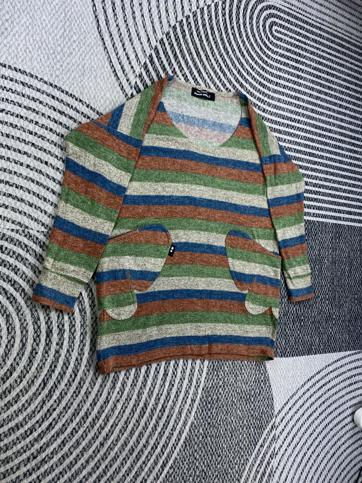 mercibeaucoup Vtg Mercibeaucoup By Issey Miyake Striped Longsleeve Shirt Size L / US 10 / IT 46 - 3 Thumbnail