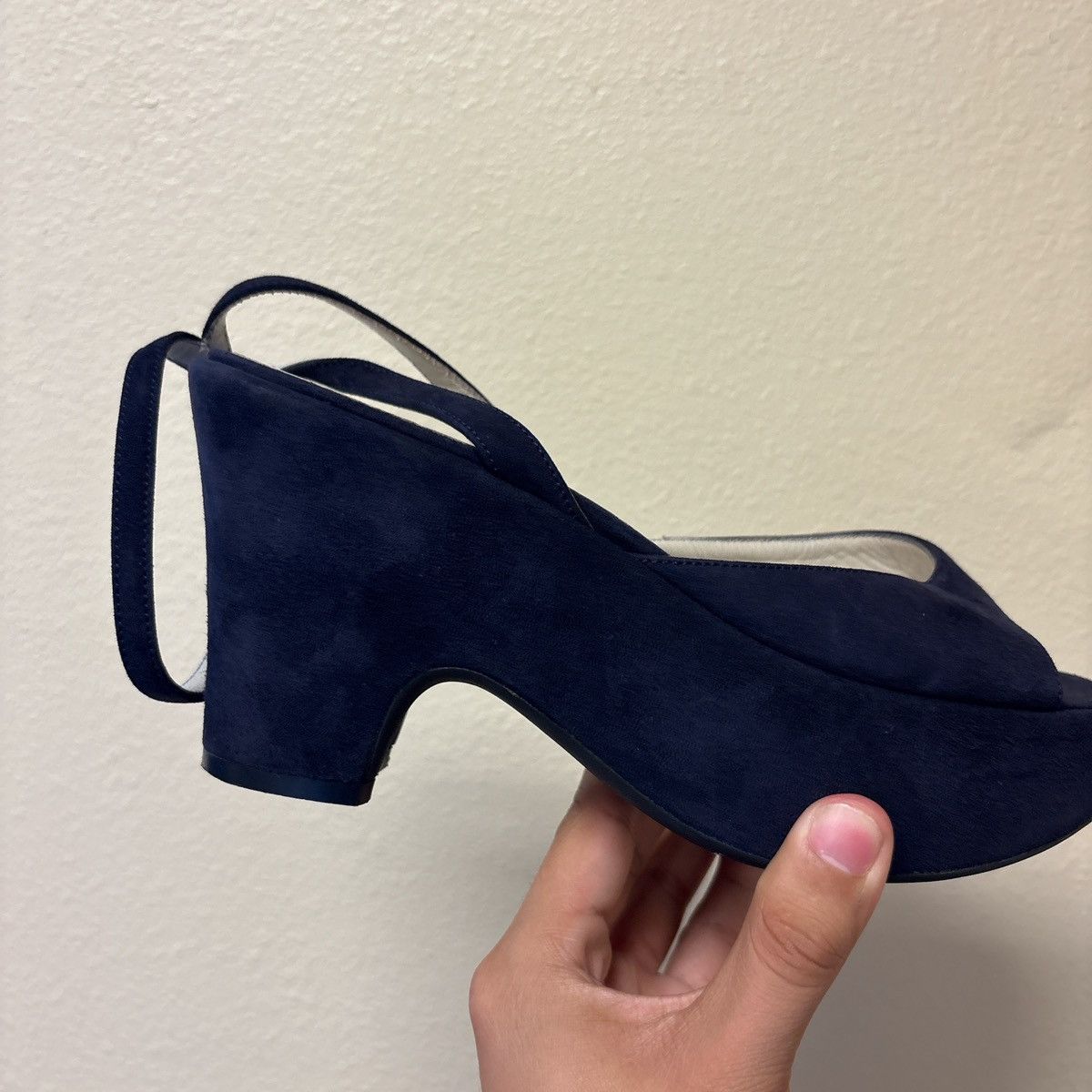 Prada Dark Navy Blue Prada platforms Size US 7 / IT 37 - 2 Thumbnail
