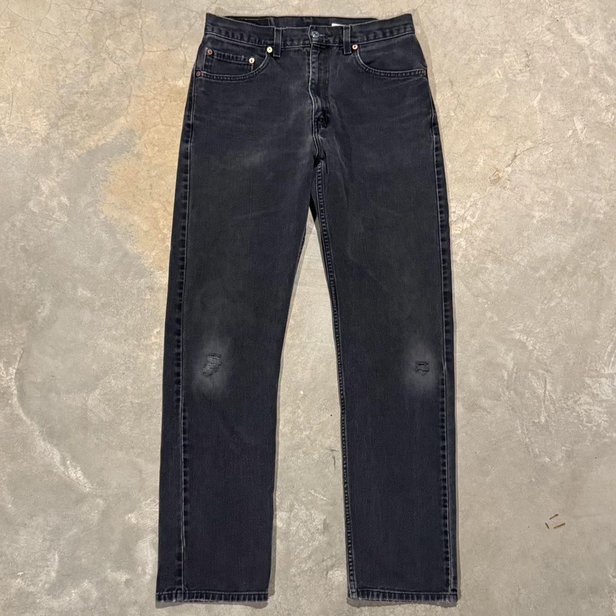 Vtg 1990s Levi’s 505 Faded Distressed Black Jeans ERD Grunge