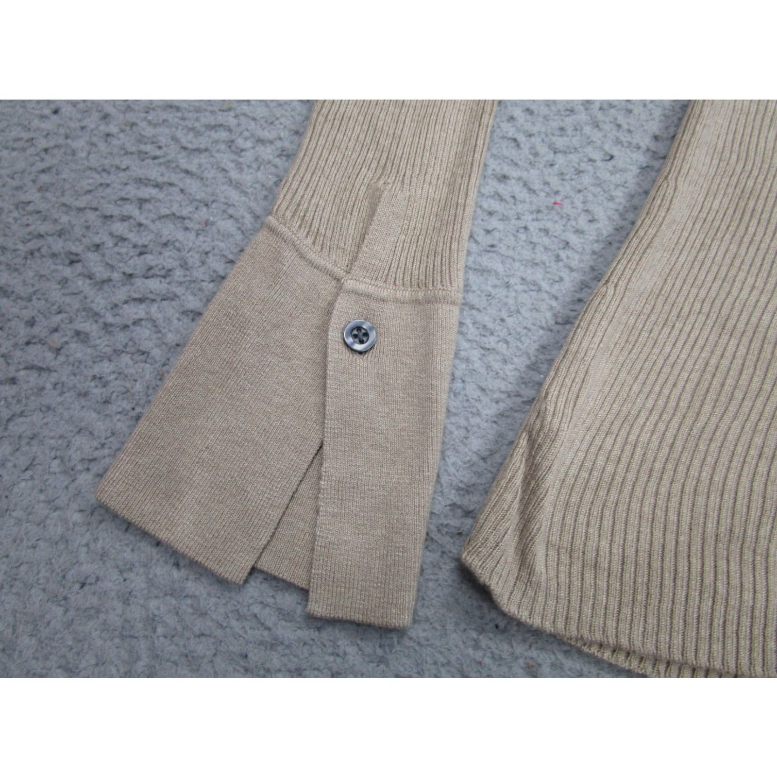 Banana Republic Banana Republic Cardigan Womens XS Beige Silk Cashmere Ribbed Academia Size XS / US 0-2 / IT 36-38 - 3 Thumbnail