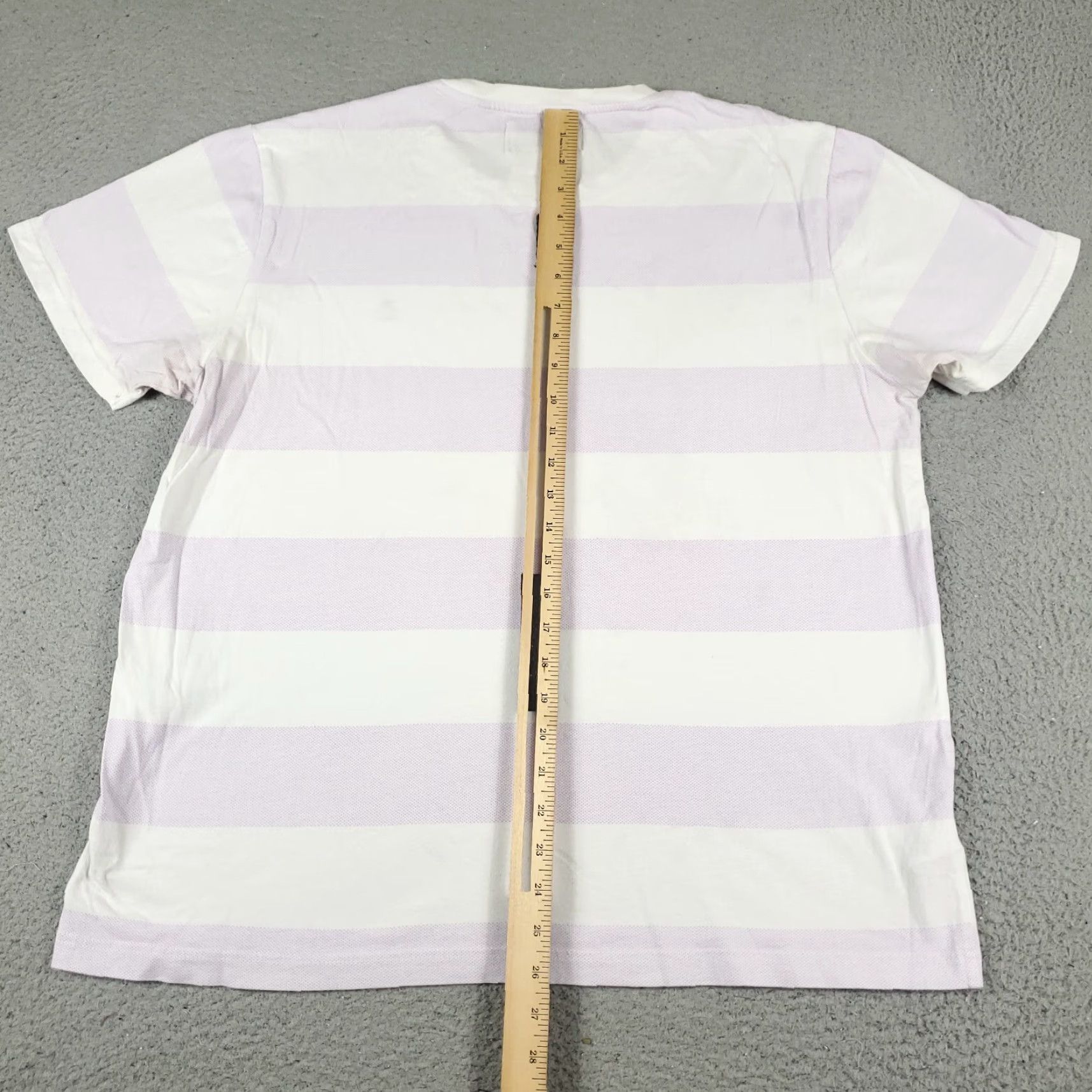 Original Penguin Original Penguin T-Shirt Mens XL Purple White Striped Casual Short Sleeve Size US XL / EU 56 / 4 - 6 Thumbnail