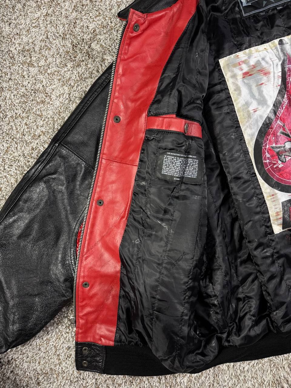 Avirex Vintage Avirex King Casino All Leather Stadium Bomber Jacket Size US XXL / EU 58 / 5 - 13 Thumbnail