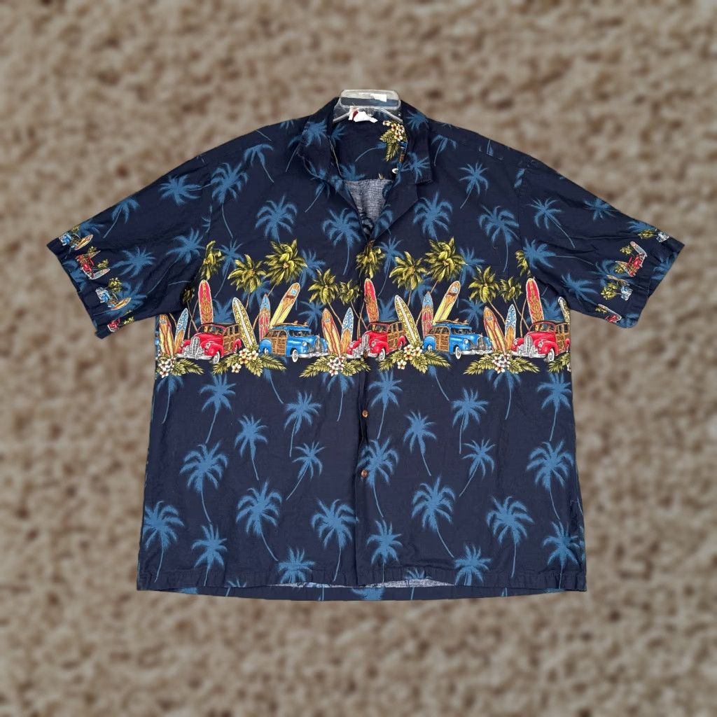 Vintage Pacific Legend Shirt Men 3XL Blue Floral Hawaiian Cars Sleeve Short Button-Up Collar Spread Vintage: No Size US XXL / EU 58 / 5 - 1 Thumbnail