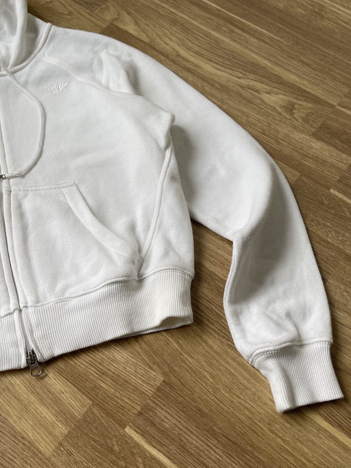 Nike × Vintage Y2K Nike White Full Zip Hoodie size S Size S / US 4 / IT 40 - 2 Thumbnail