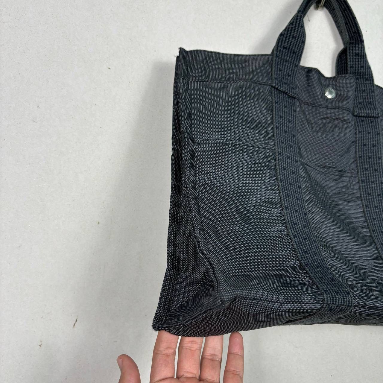 Hermes Hermes Herline Tote MM Canvas Bag Air Line Tote Bag Gray Size ONE SIZE - 5 Thumbnail
