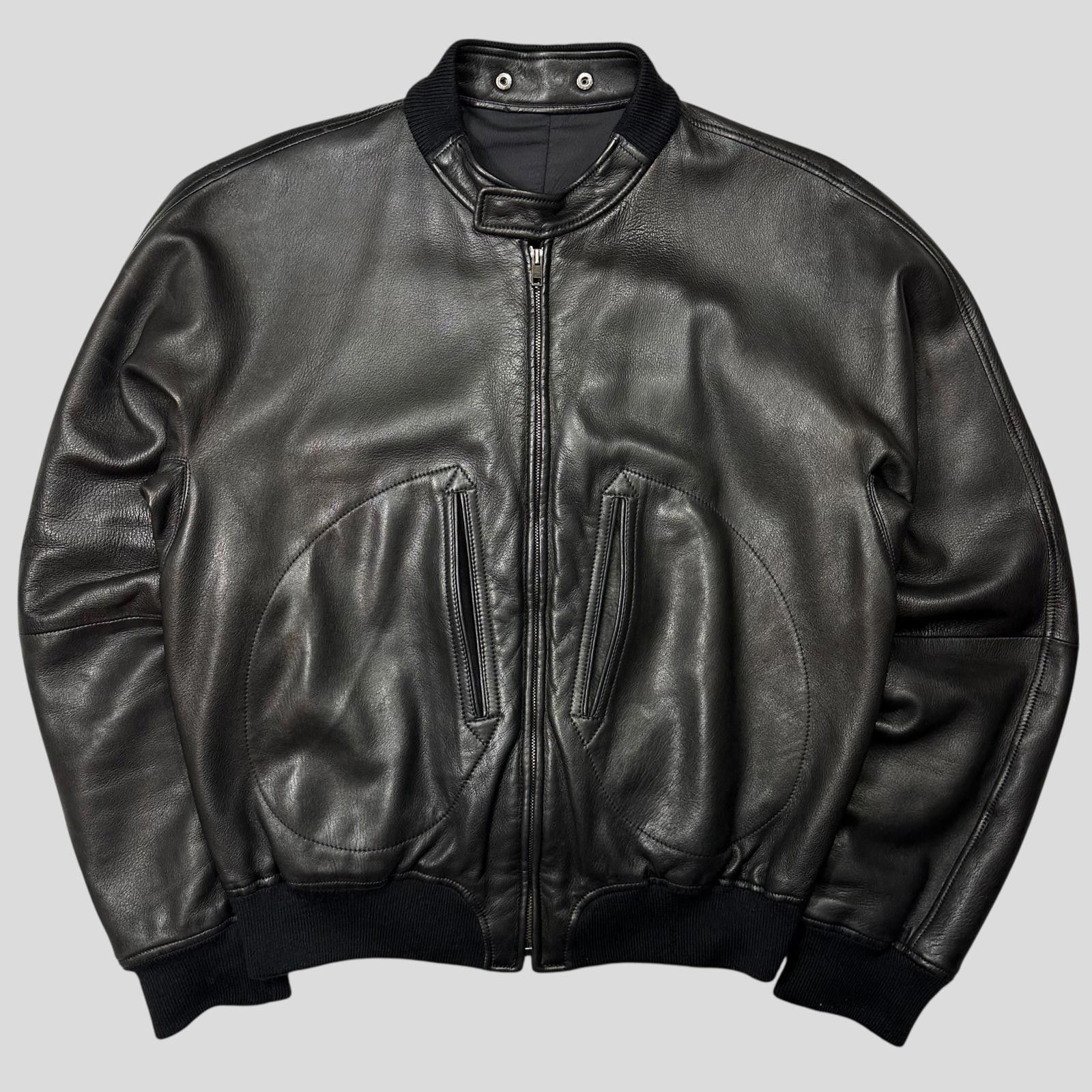 Gucci Gucci by Tom Ford FW03 Leather Silk Pleat Flight Jacket M/L Size US M / EU 48-50 / 2 - 1 Thumbnail