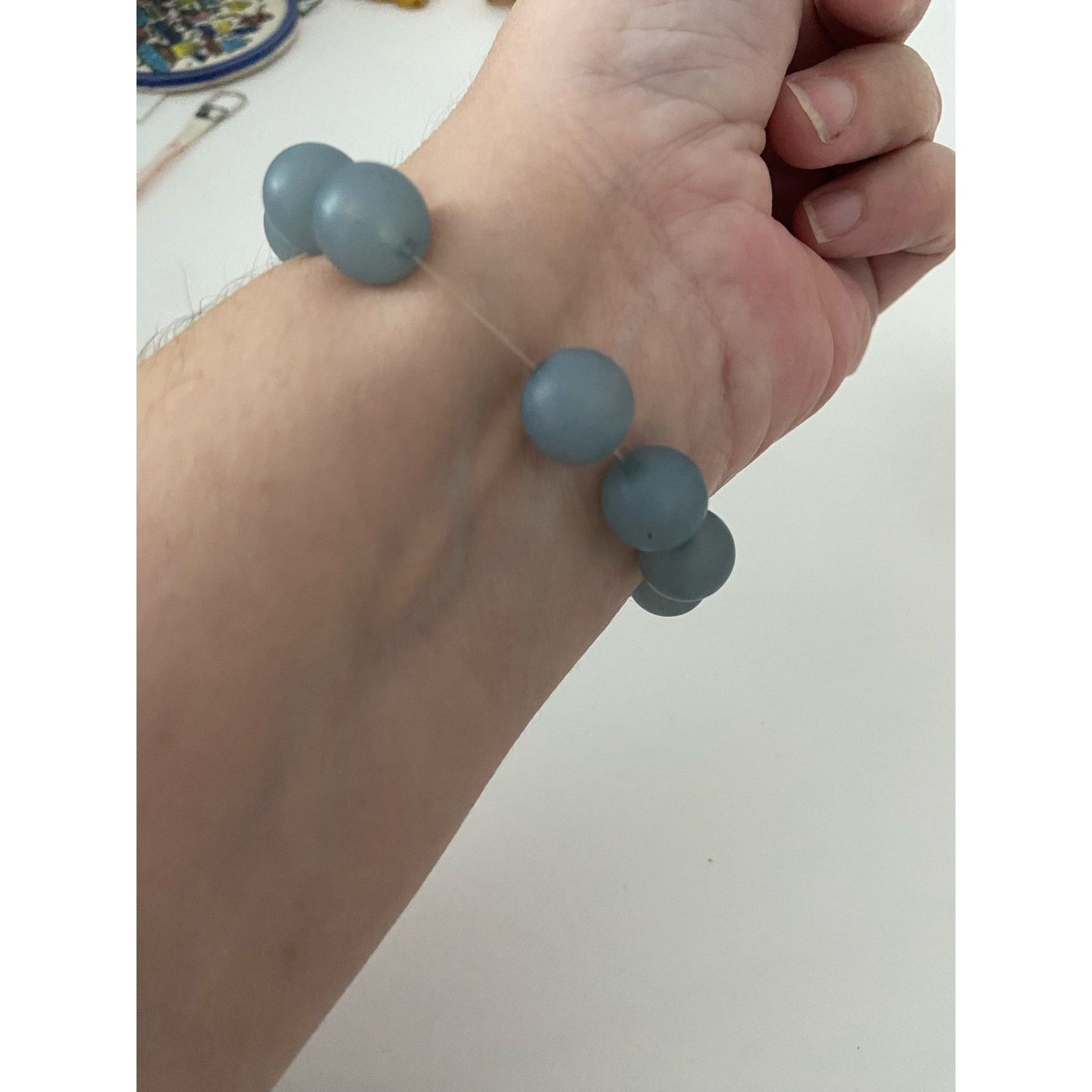 Handmade blue bead bracelet Size ONE SIZE - 2 Thumbnail