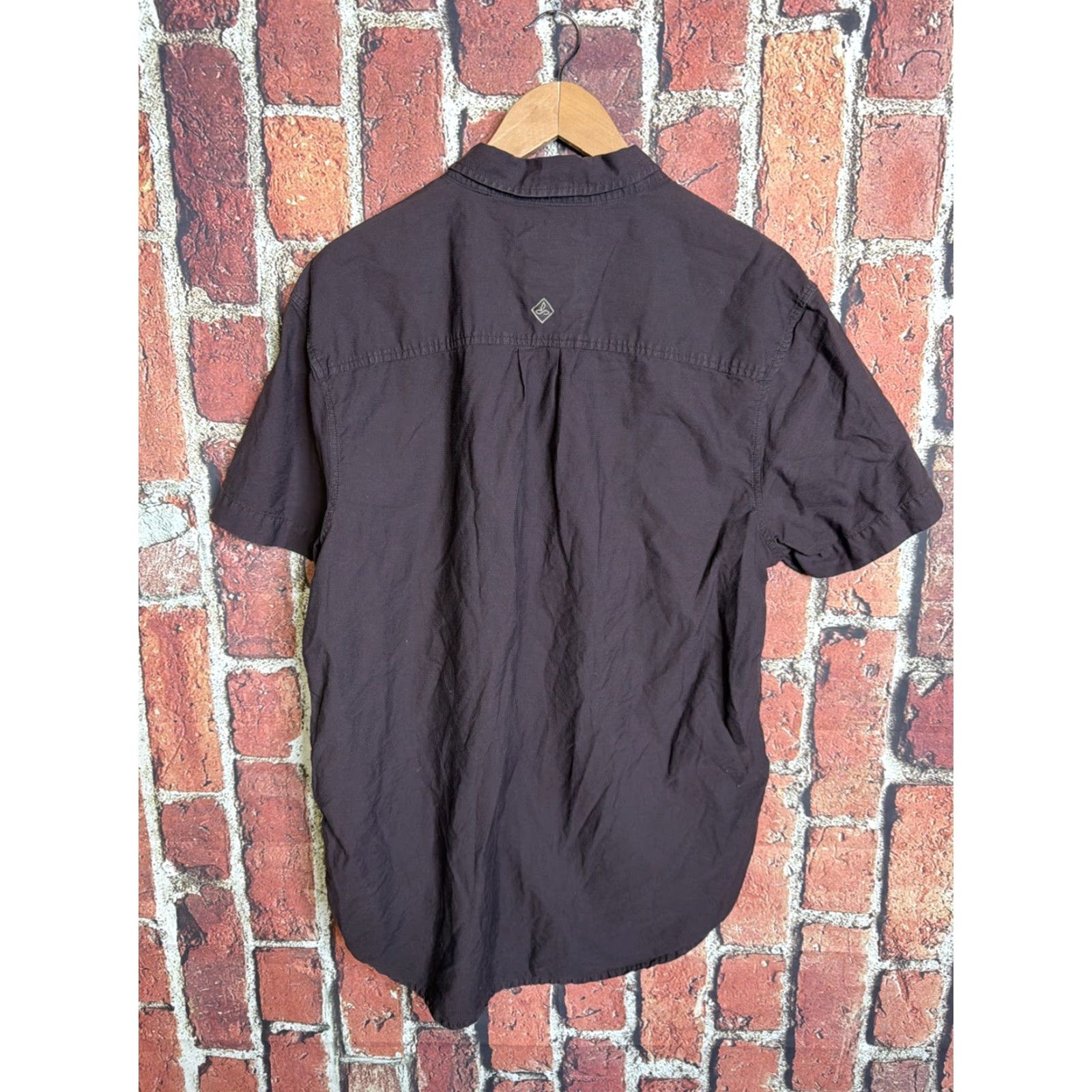 Prana prAna Shirt Mens Short Sleeve Button-Up Brown Cotton Size US L / EU 52-54 / 3 - 3 Thumbnail